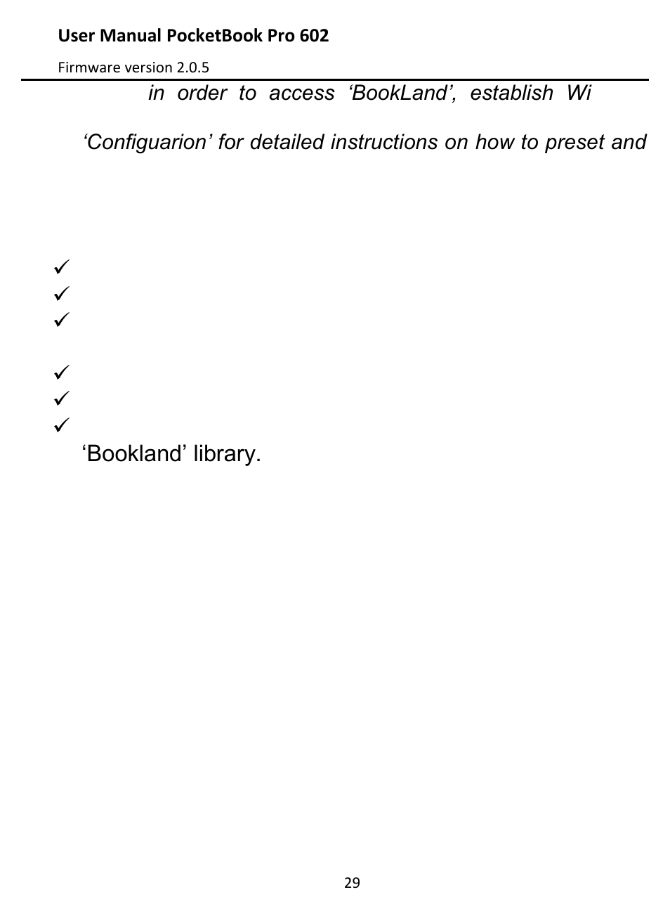 PocketBook Pro 602 User Manual | Page 29 / 87