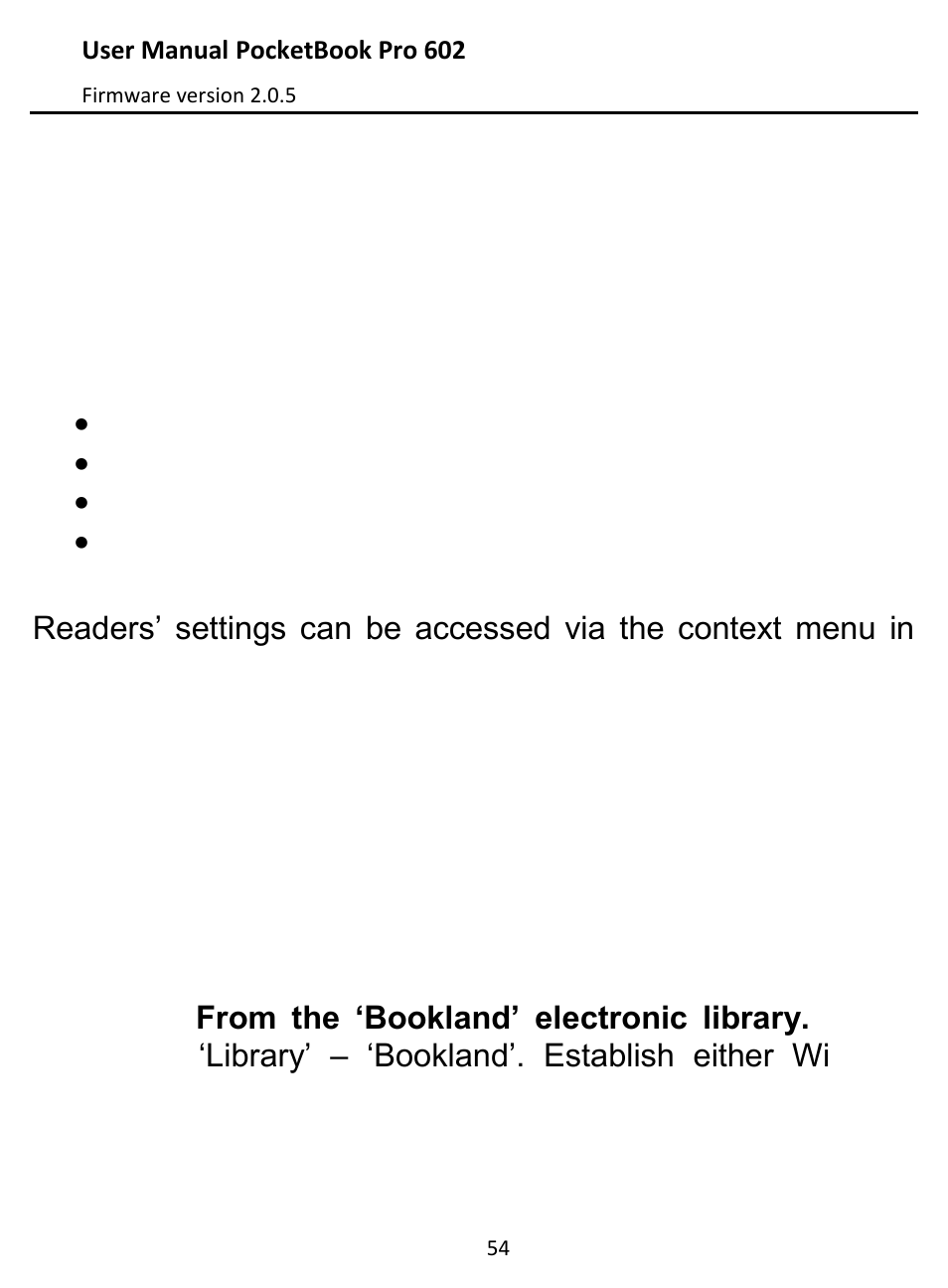 Adding new books and book reading | PocketBook Pro 602 User Manual | Page 54 / 87