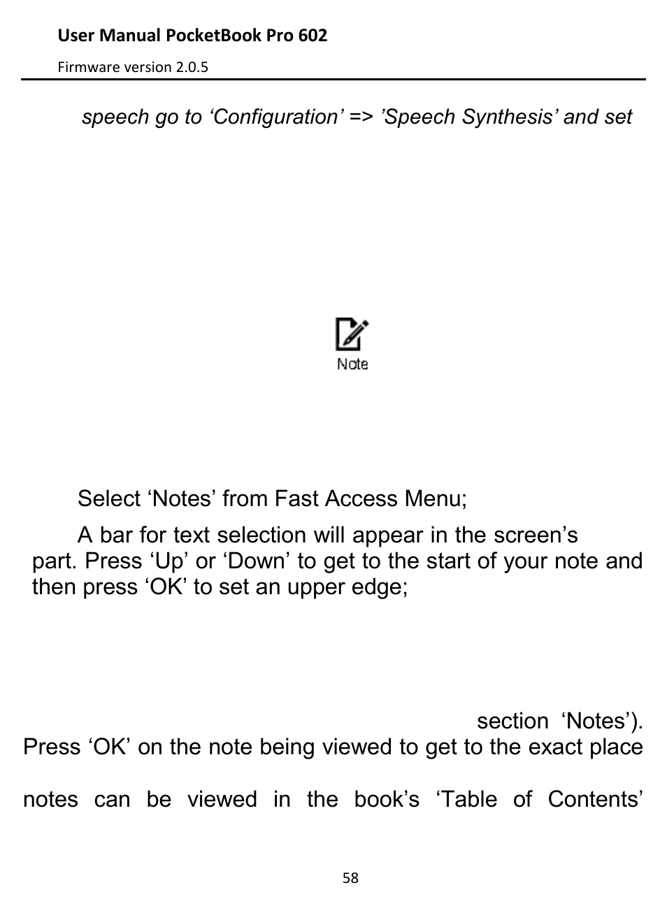 Notes | PocketBook Pro 602 User Manual | Page 58 / 87