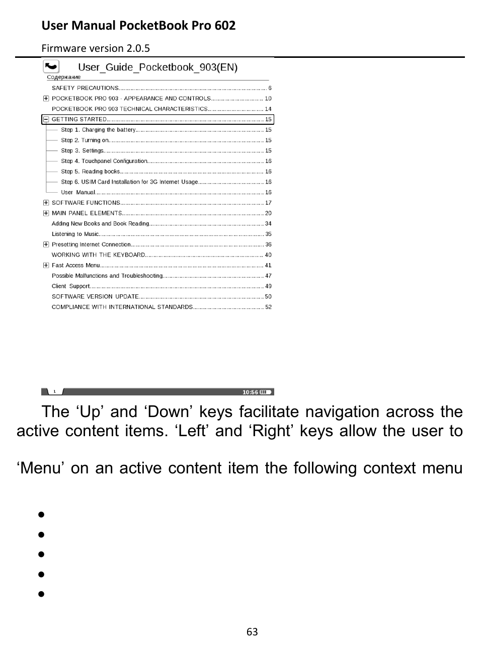 PocketBook Pro 602 User Manual | Page 63 / 87