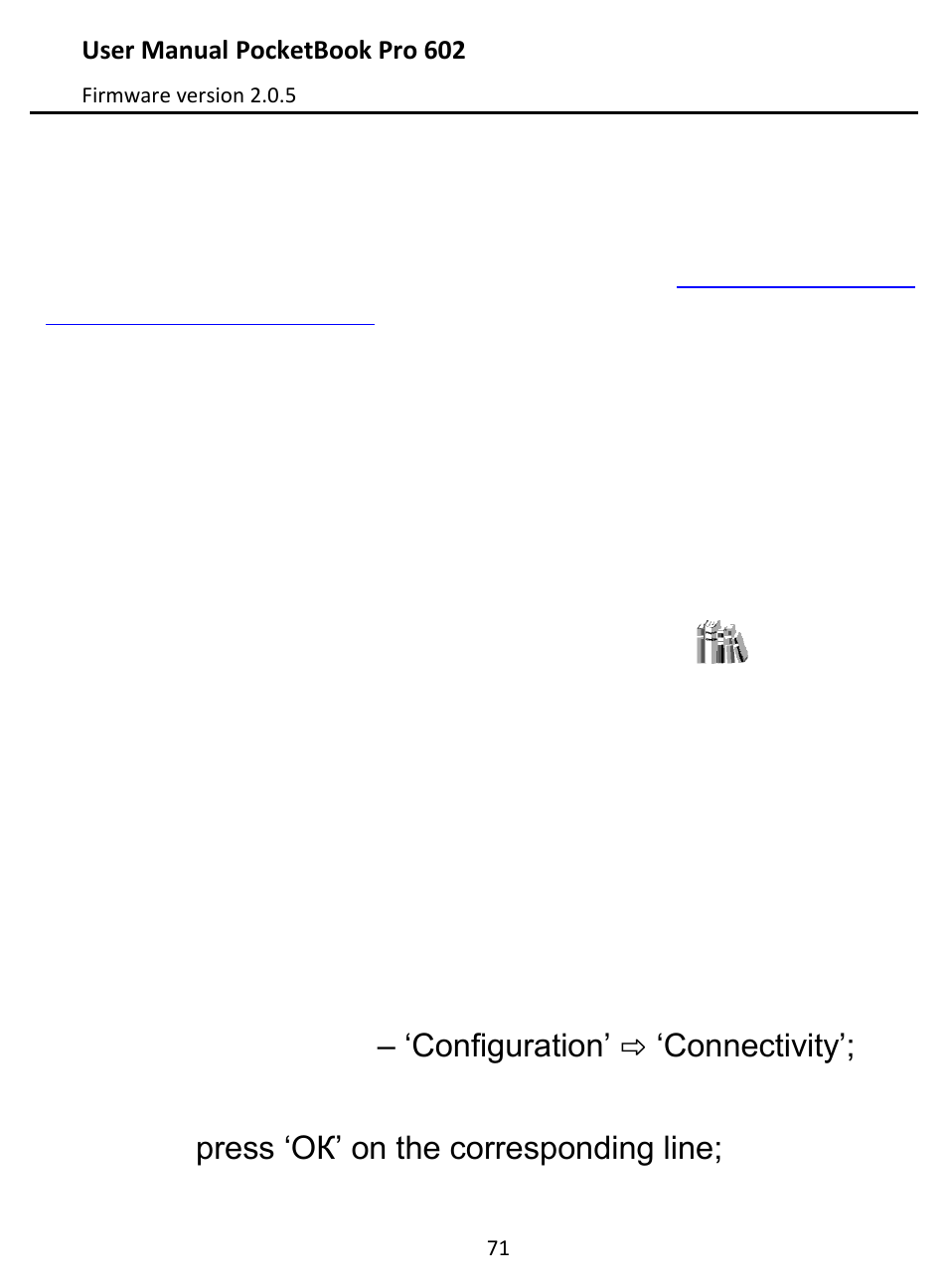 Installing voice pack, Presetting internet connection | PocketBook Pro 602 User Manual | Page 71 / 87