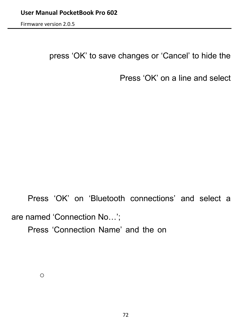 Bluetooth connections | PocketBook Pro 602 User Manual | Page 72 / 87