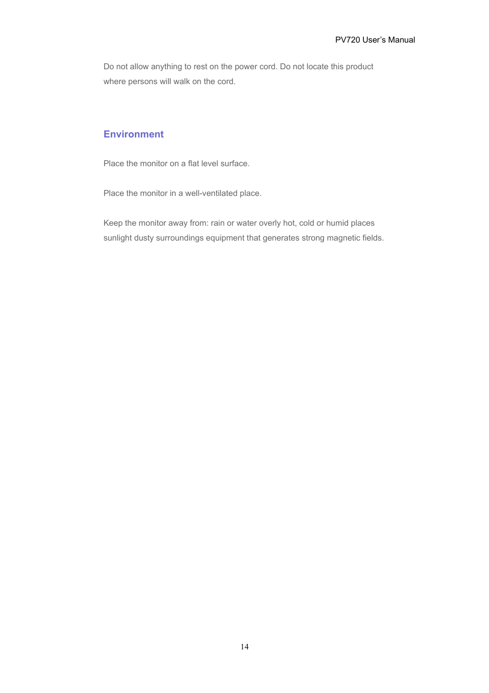 CTX PV720 User Manual | Page 14 / 30