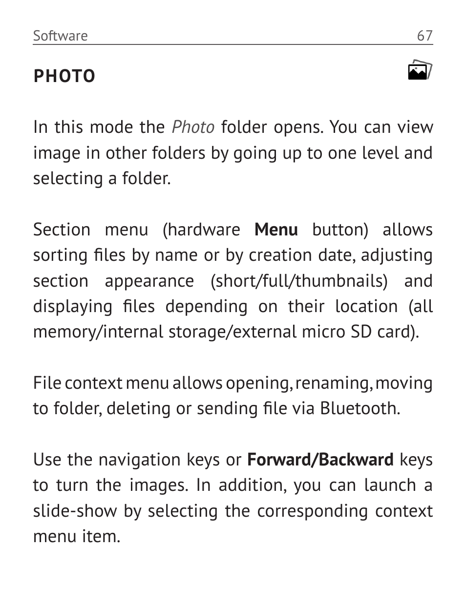Photo, Photo 67 | PocketBook Pro 612 User Manual | Page 68 / 107