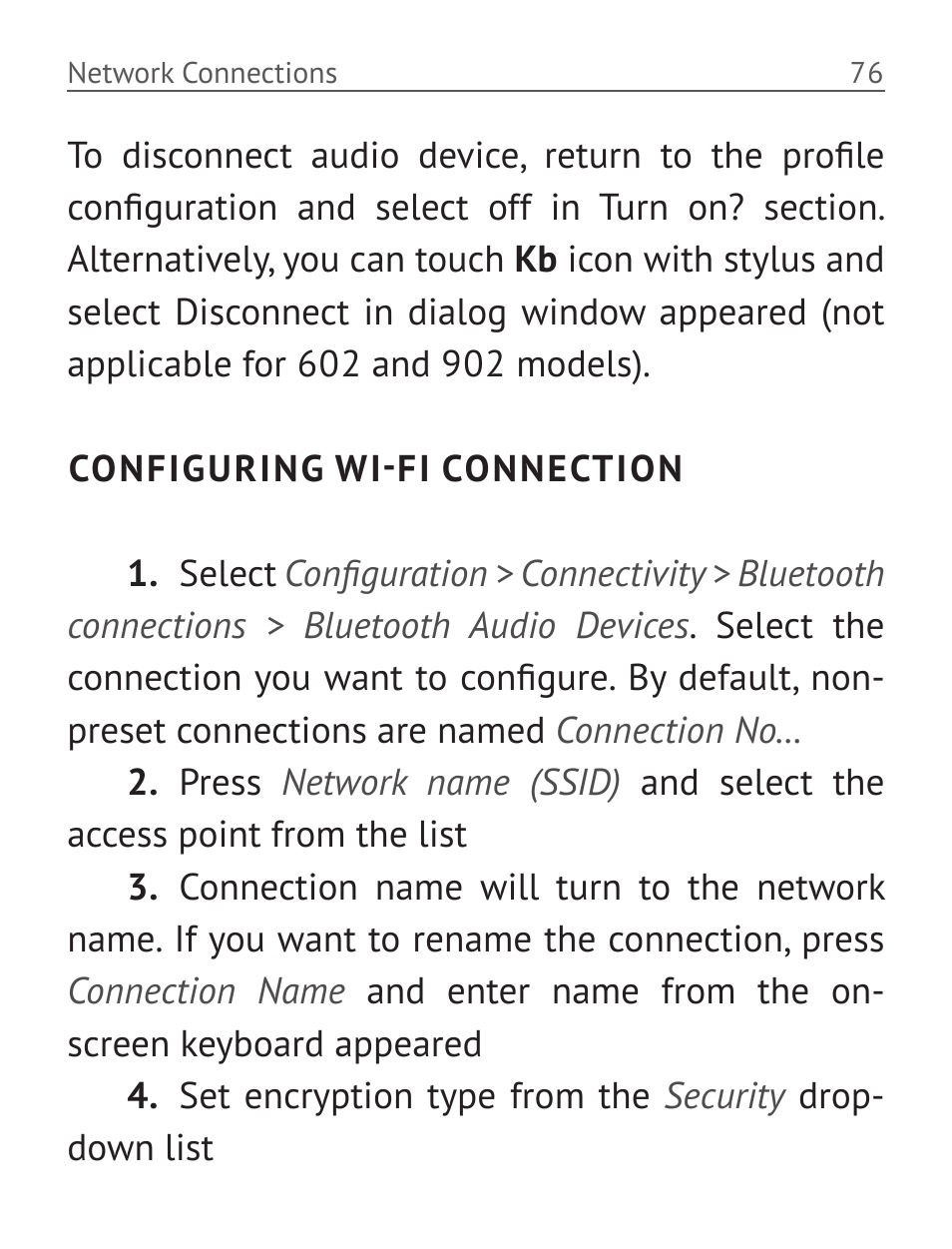 Configuring wi-fi connection | PocketBook Pro 612 User Manual | Page 77 / 107