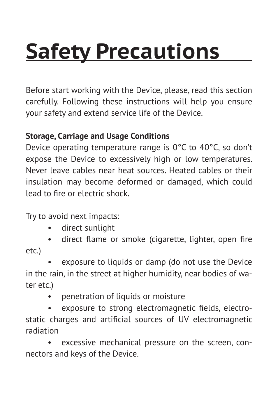 Safety precautions | PocketBook Pro 912 User Manual | Page 4 / 71