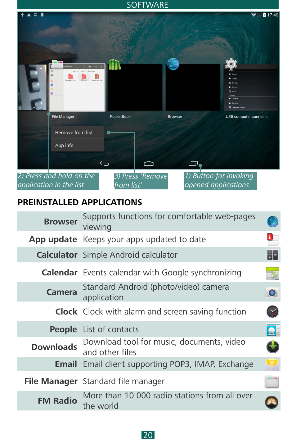 PocketBook SURFpad 4 S User Manual | Page 20 / 47