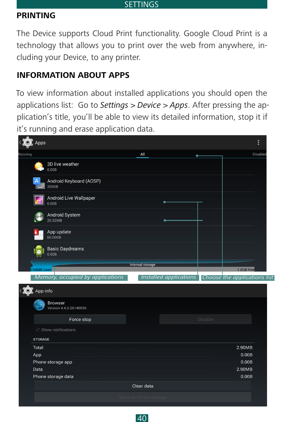 PocketBook SURFpad 4 S User Manual | Page 40 / 47