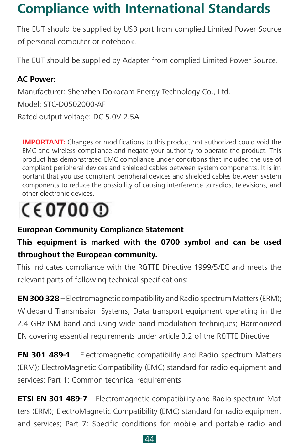 Compliance with international standards | PocketBook SURFpad 4 S User Manual | Page 44 / 47