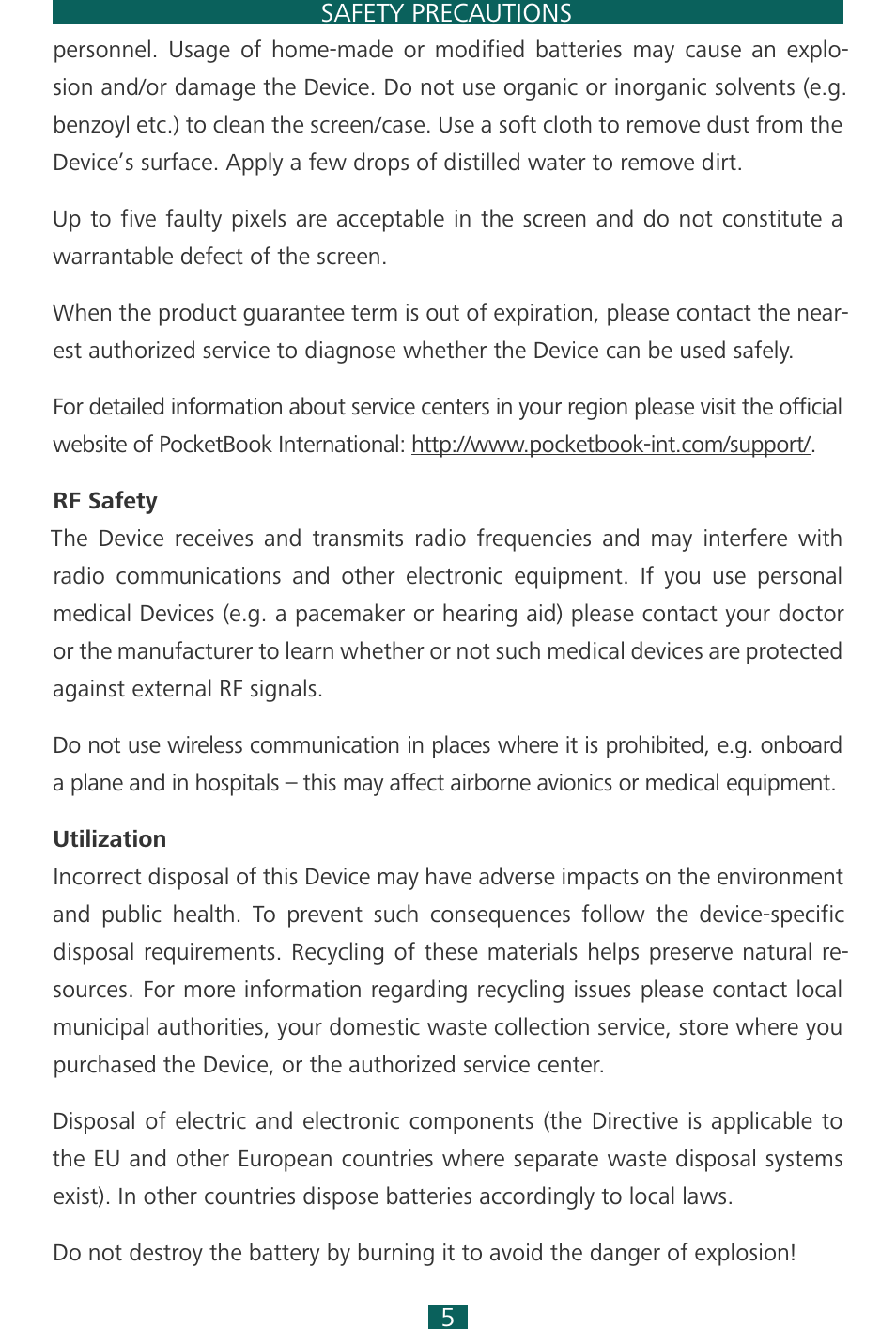 PocketBook SURFpad 4 S User Manual | Page 5 / 47