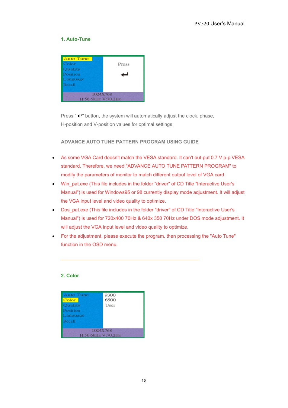 CTX PV520 User Manual | Page 18 / 30