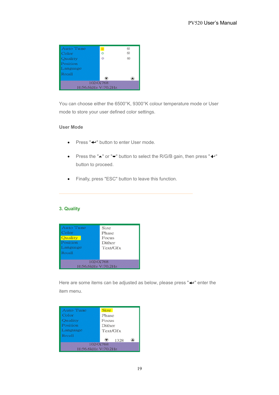 CTX PV520 User Manual | Page 19 / 30