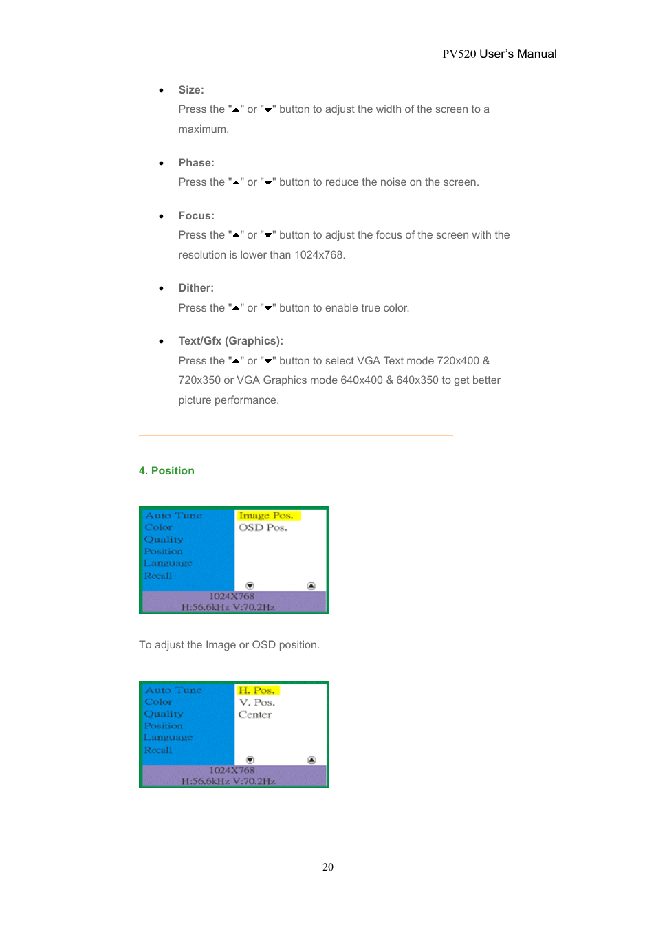 CTX PV520 User Manual | Page 20 / 30