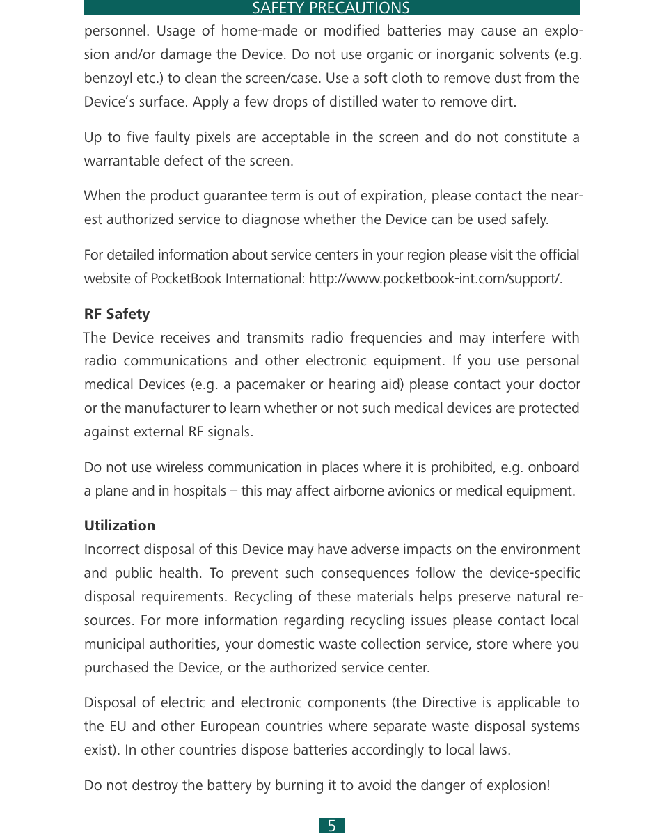 PocketBook SURFpad 4 M User Manual | Page 5 / 47