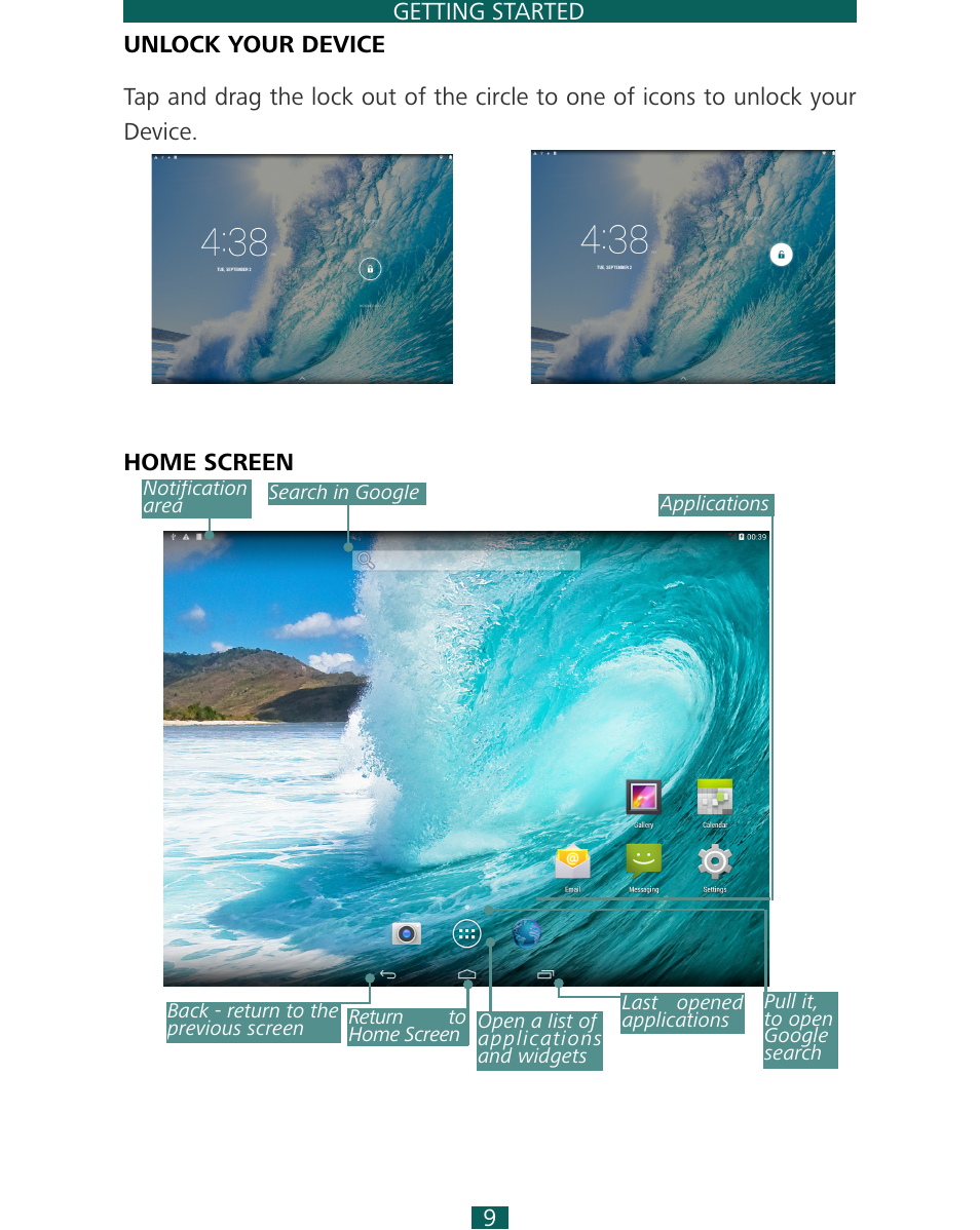 PocketBook SURFpad 4 M User Manual | Page 9 / 47