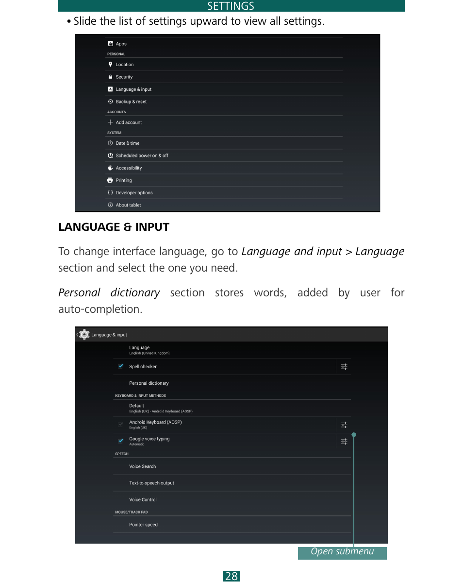 PocketBook SURFpad 4 L User Manual | Page 28 / 47