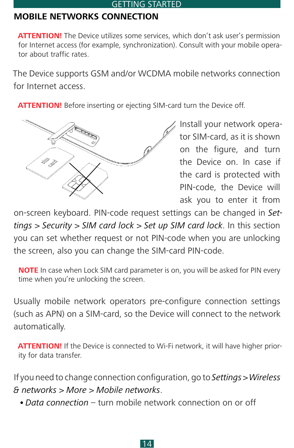Mobile networks connection, Goback | PocketBook SURFpad 3 (10,1") User Manual | Page 14 / 47