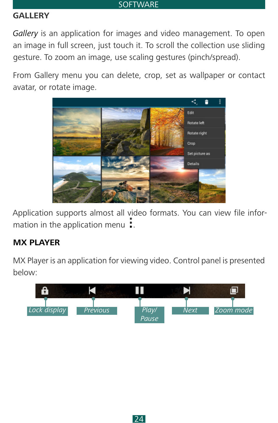 Gallery, Mx player, Gallery 24 | PocketBook SURFpad 3 (10,1") User Manual | Page 24 / 47