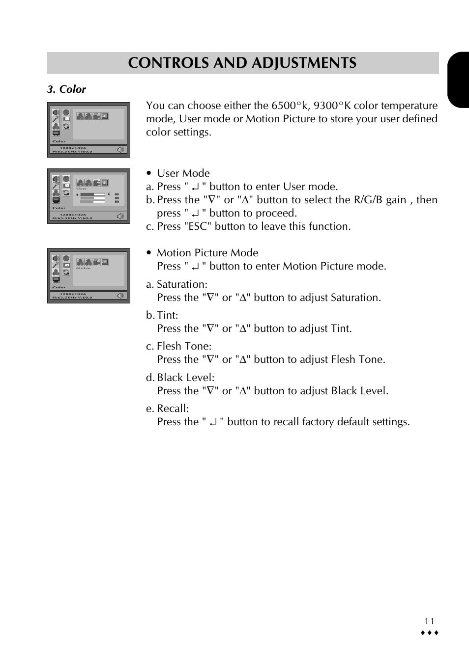 Controls and adjustments | CTX p772L User Manual | Page 14 / 20