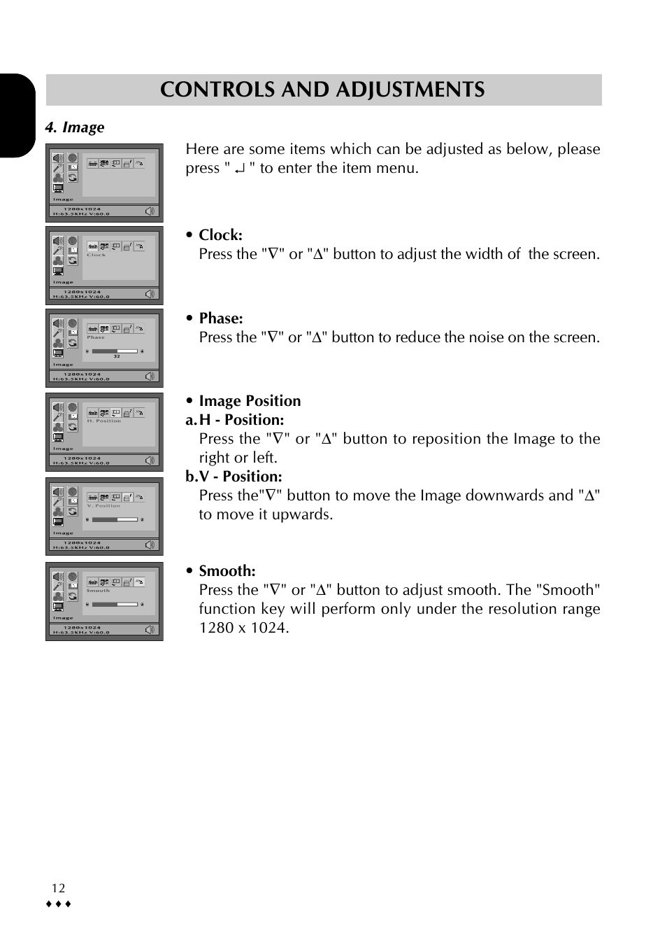 Controls and adjustments | CTX p772L User Manual | Page 15 / 20