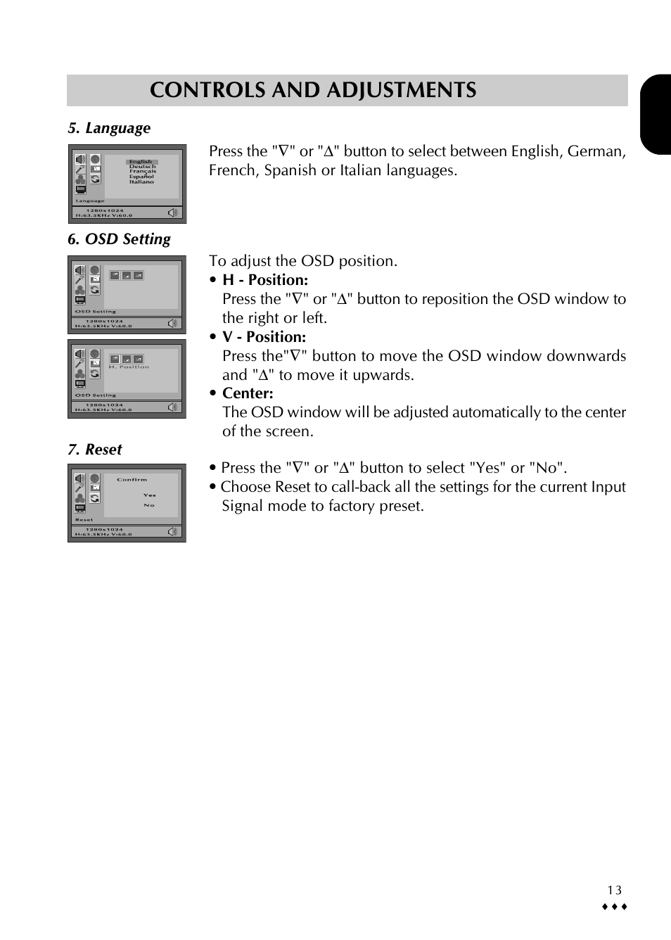 Controls and adjustments | CTX p772L User Manual | Page 16 / 20