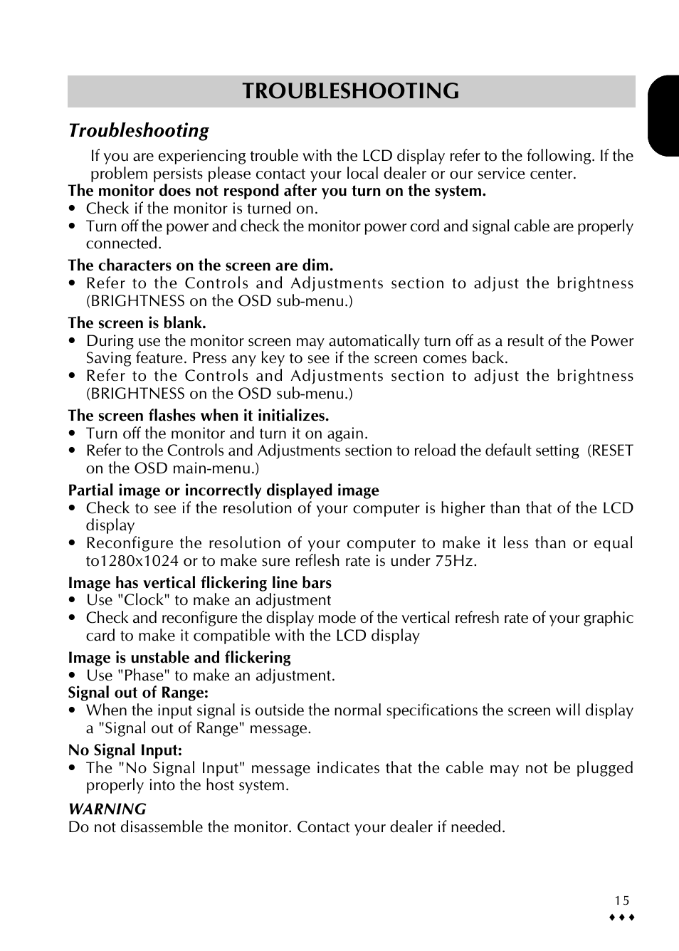 Troubleshooting | CTX p772L User Manual | Page 18 / 20