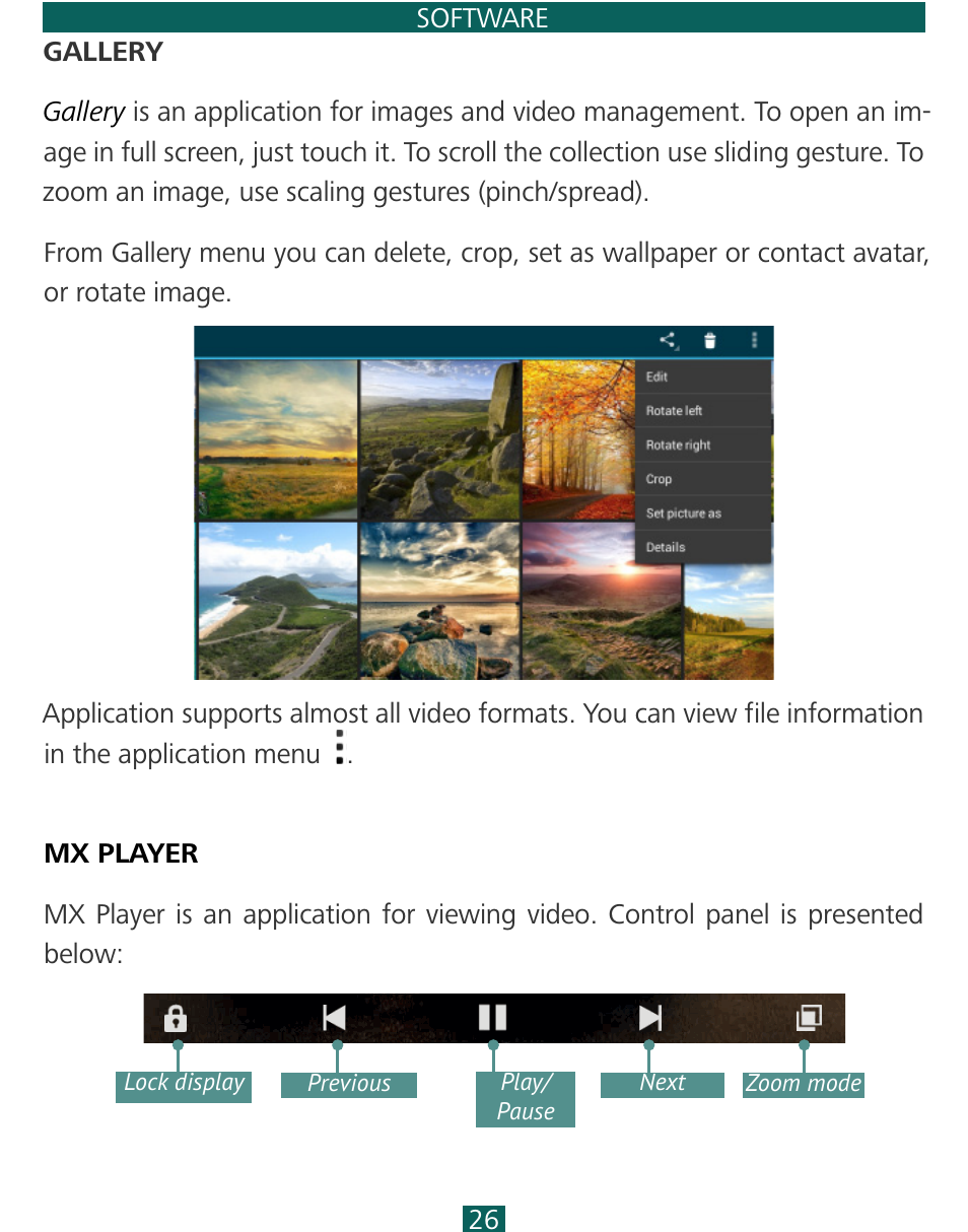 Gallery, Mx player, Gallery 26 | PocketBook SURFpad 3 (7,85") User Manual | Page 26 / 49