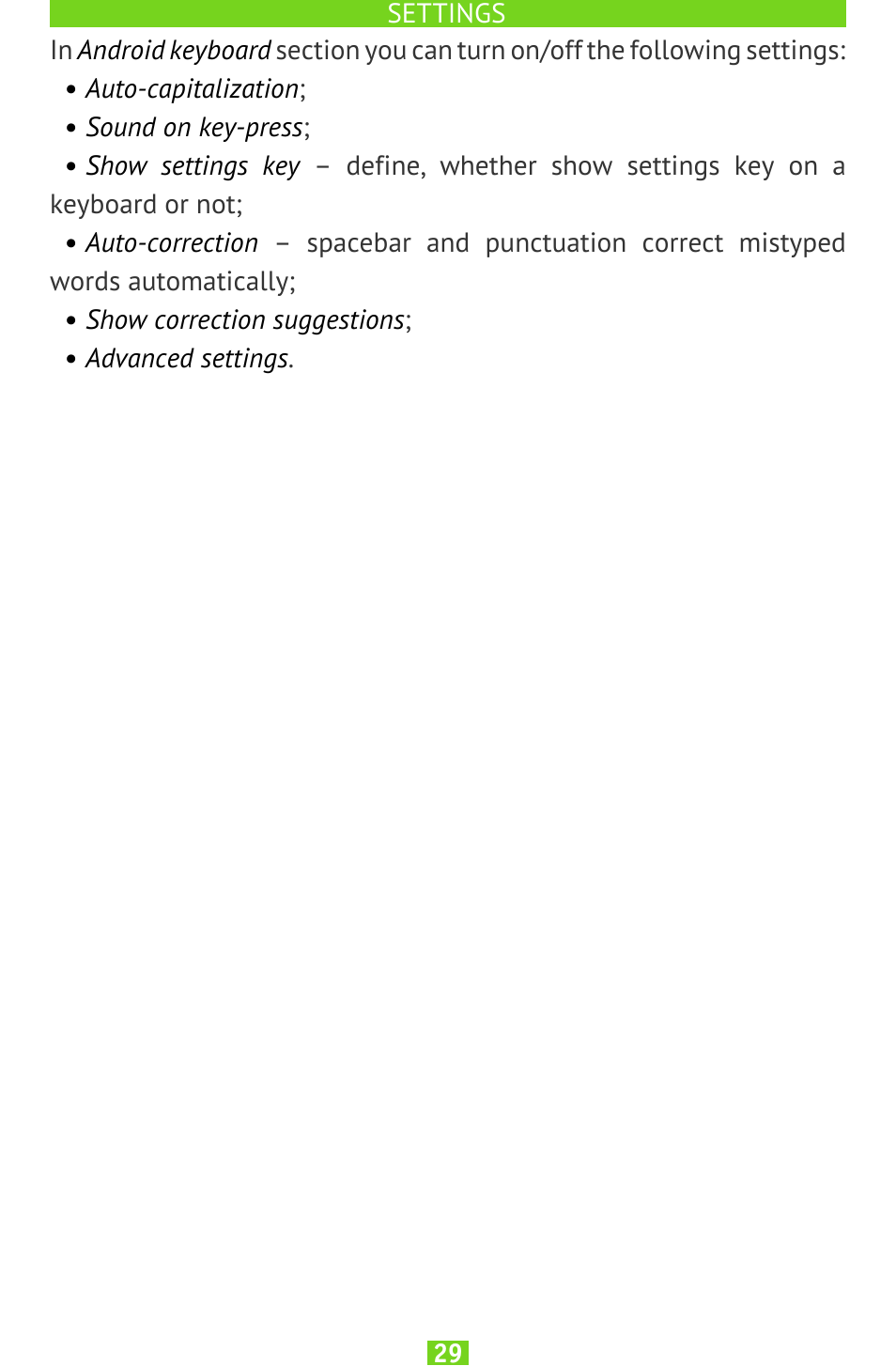 PocketBook SURFpad U7 User Manual | Page 29 / 46