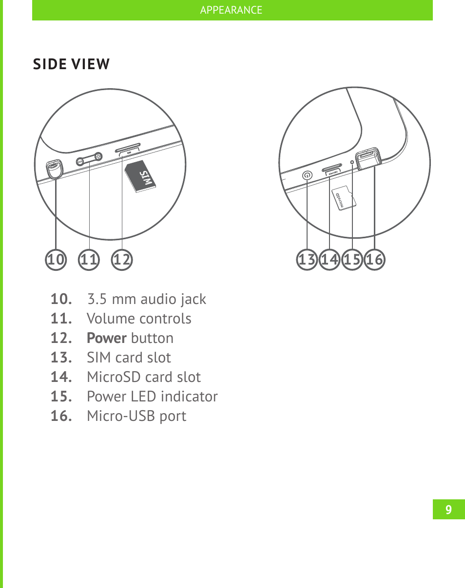 Side view | PocketBook A 10 User Manual | Page 10 / 83