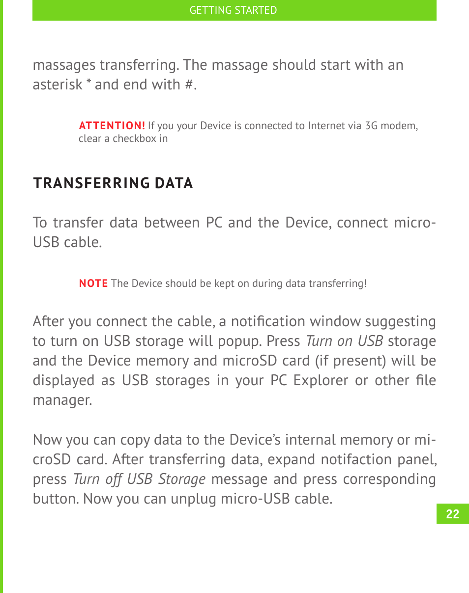 Transferring data | PocketBook A 10 User Manual | Page 23 / 83