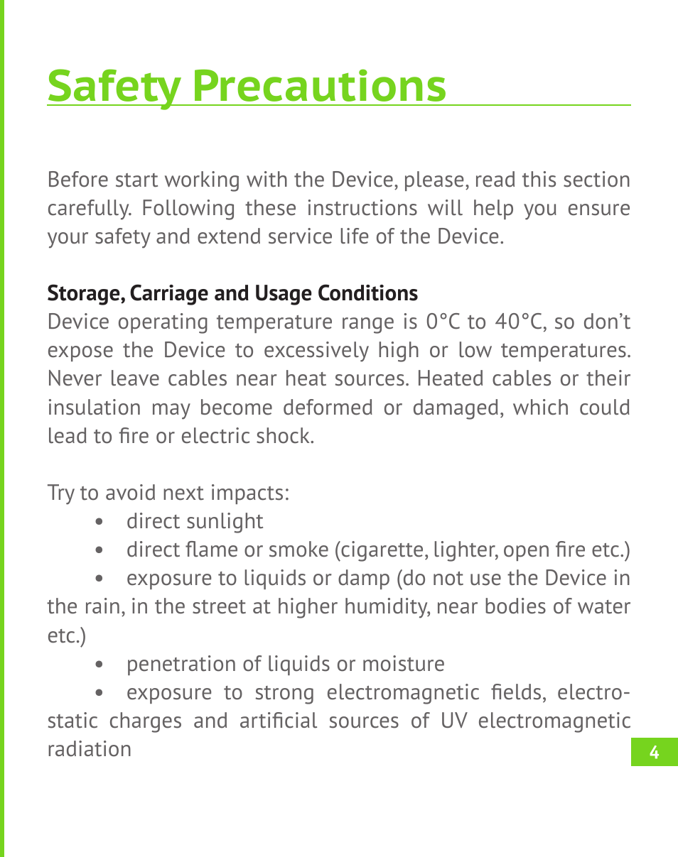 Safety precautions | PocketBook A 10 User Manual | Page 5 / 83