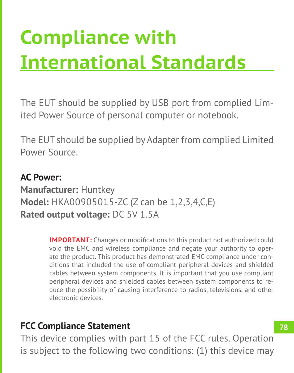 Compliance with international standards | PocketBook A 10 User Manual | Page 79 / 83