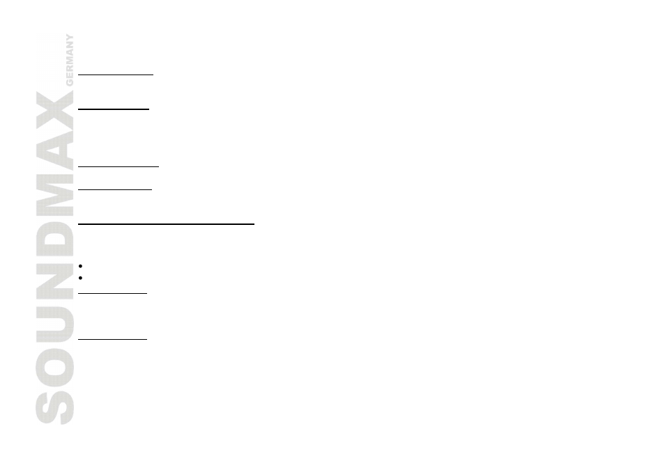 General operation | SoundMax SM-CMD3006 User Manual | Page 16 / 76
