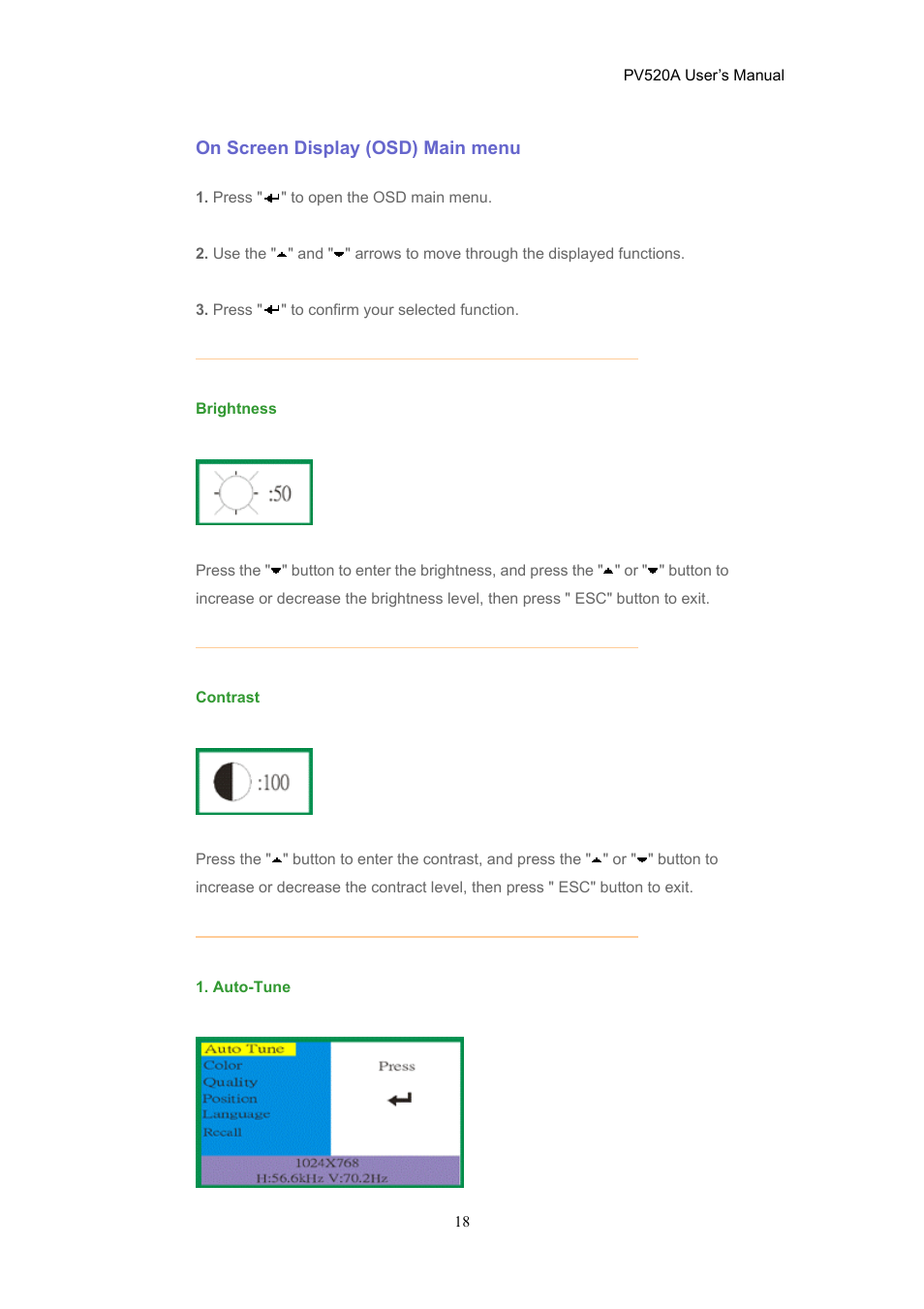 CTX PV520A User Manual | Page 18 / 31