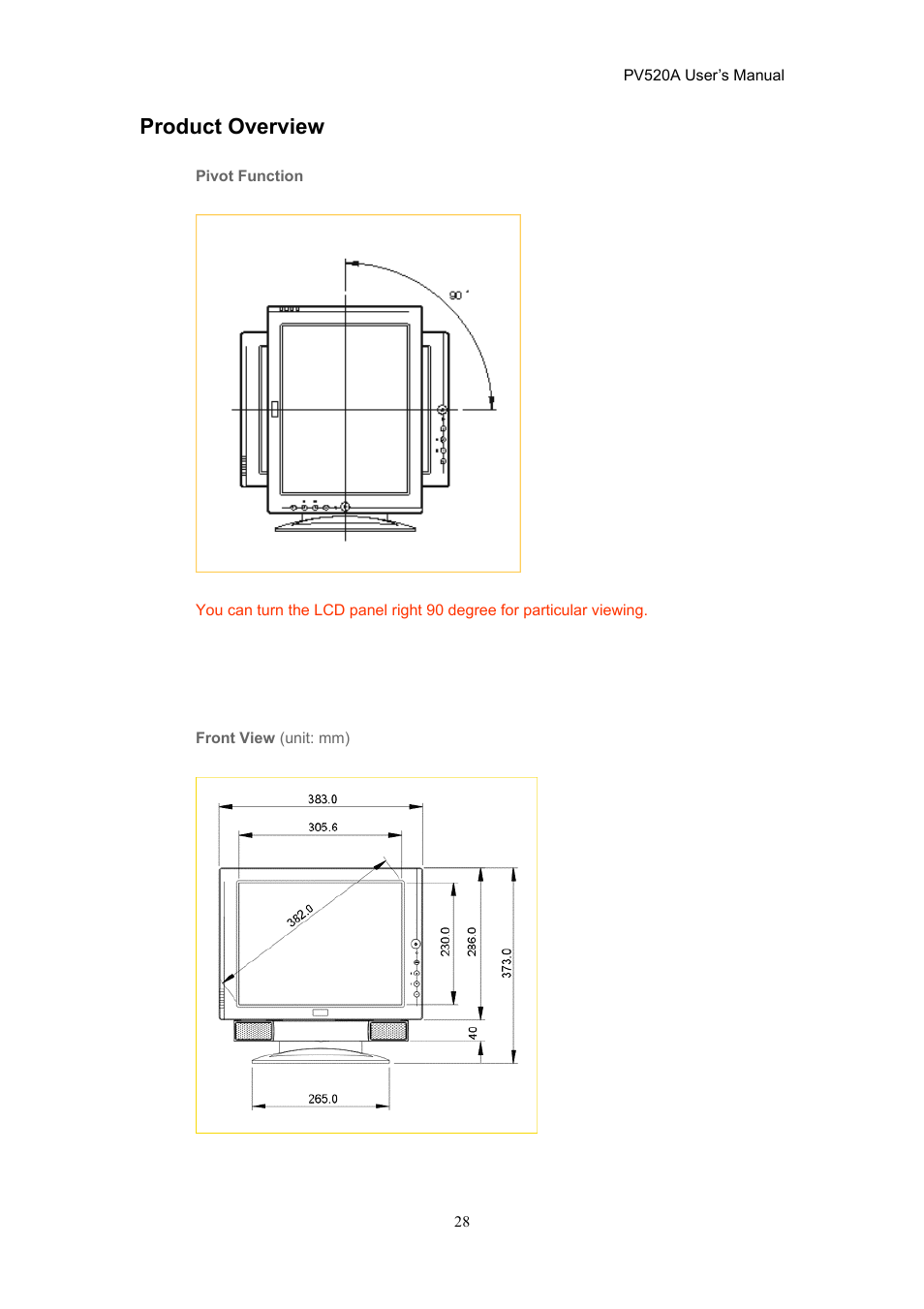 Product overview | CTX PV520A User Manual | Page 28 / 31