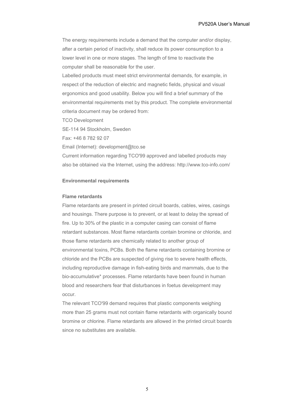 CTX PV520A User Manual | Page 5 / 31