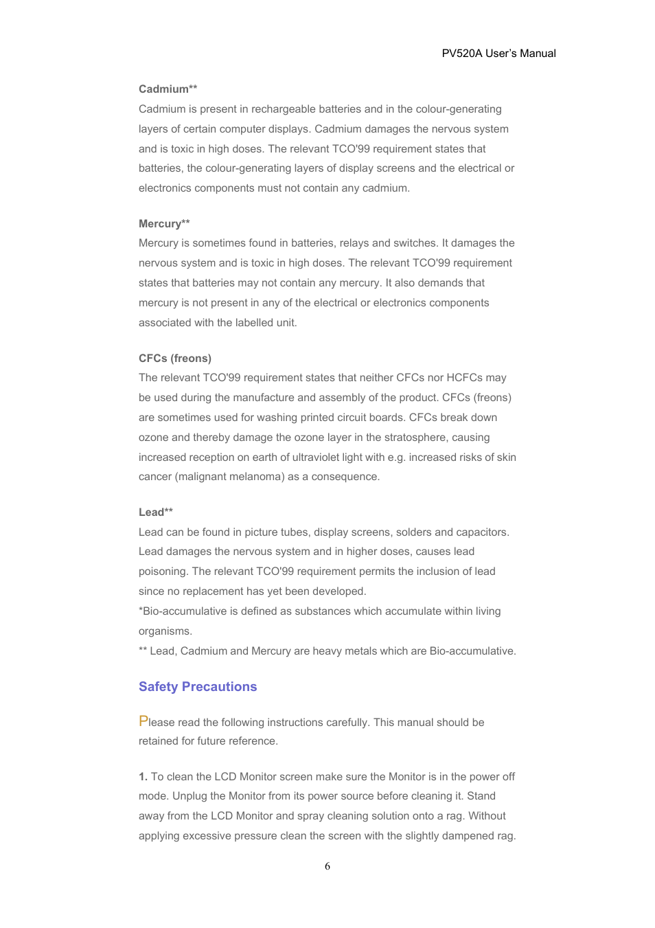 CTX PV520A User Manual | Page 6 / 31