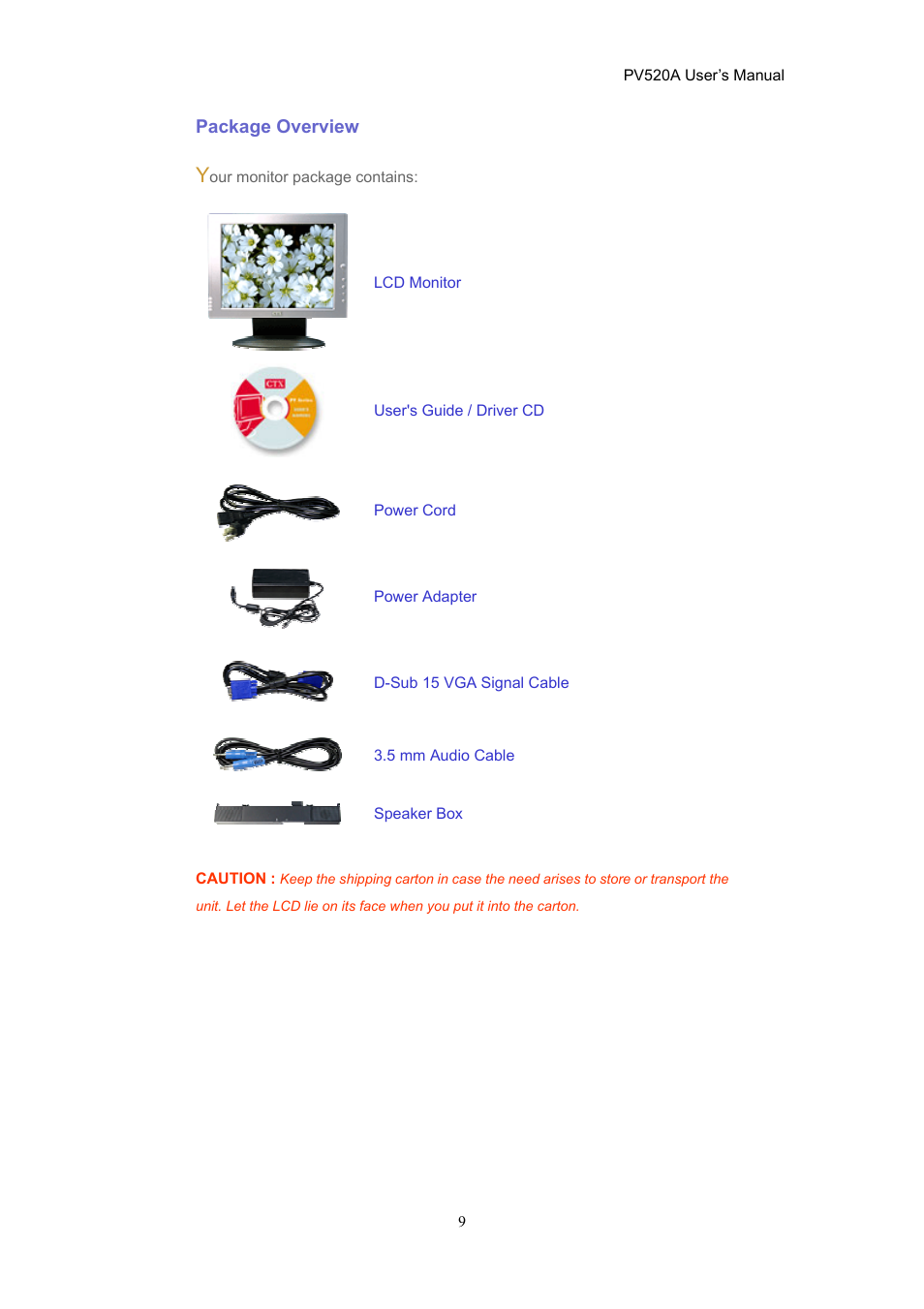 CTX PV520A User Manual | Page 9 / 31