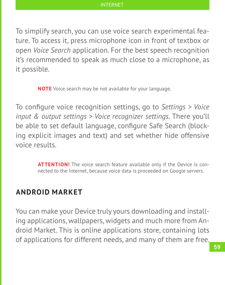 Android market | PocketBook A 10 User Manual | Page 60 / 82