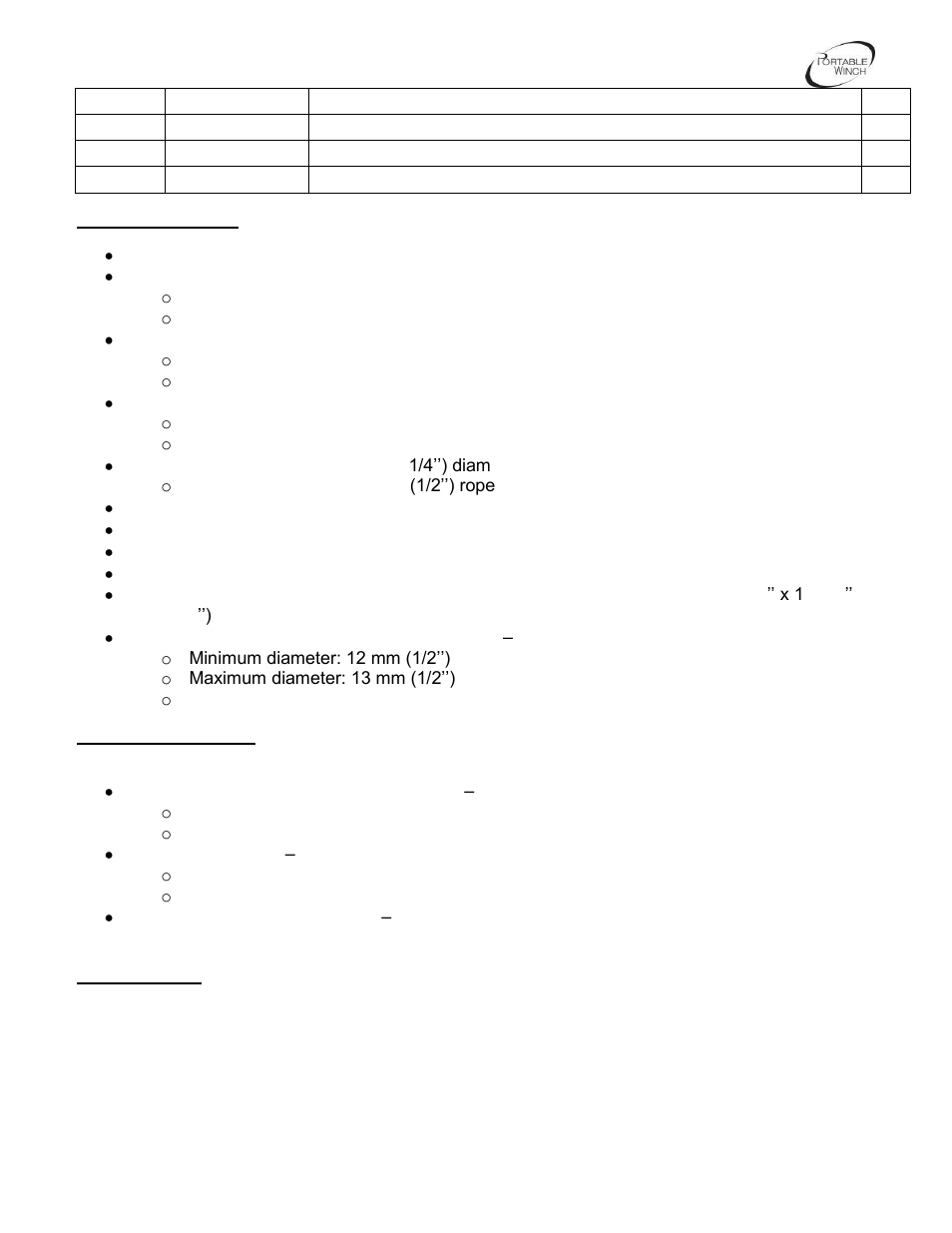 Portable Winch Gas-powered pulling/lifting winch PCH1000 User Manual | Page 34 / 44