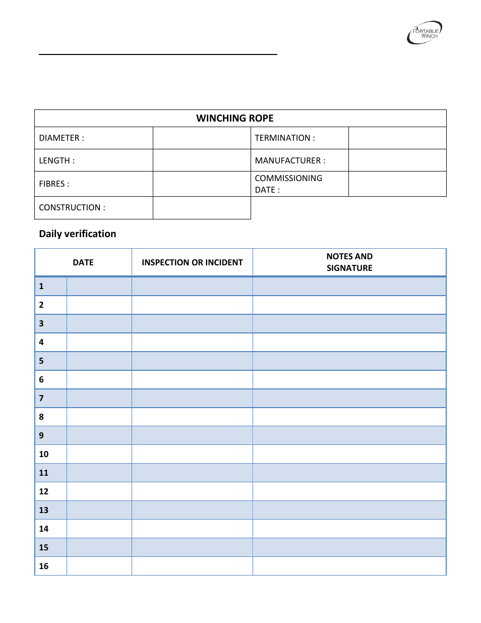 Portable Winch Gas-powered pulling/lifting winch PCH1000 User Manual | Page 43 / 44