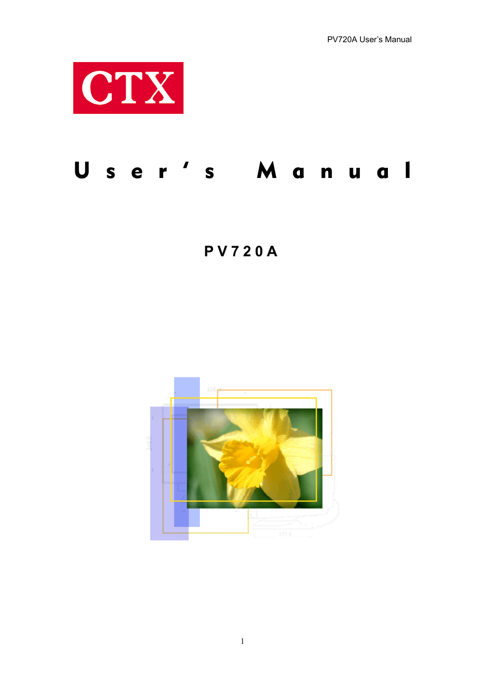 CTX PV720A User Manual | 32 pages