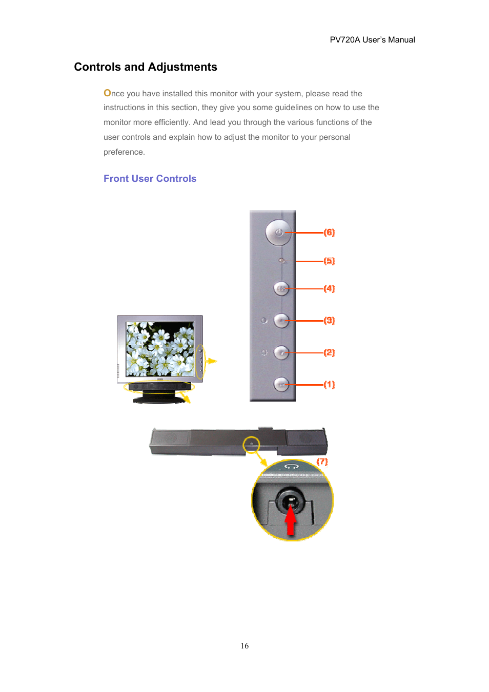 Controls and adjustments | CTX PV720A User Manual | Page 16 / 32