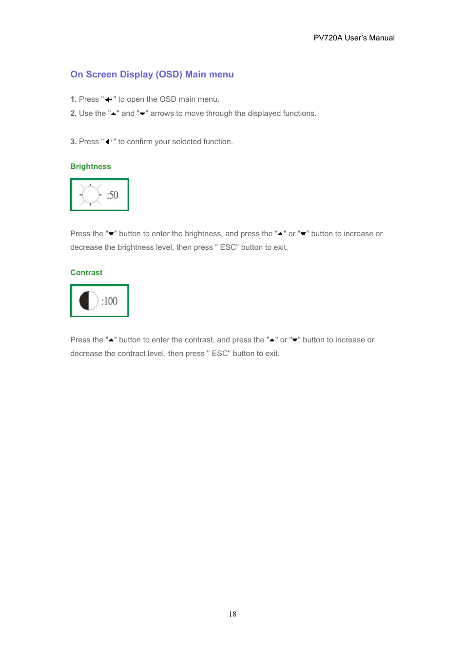 CTX PV720A User Manual | Page 18 / 32