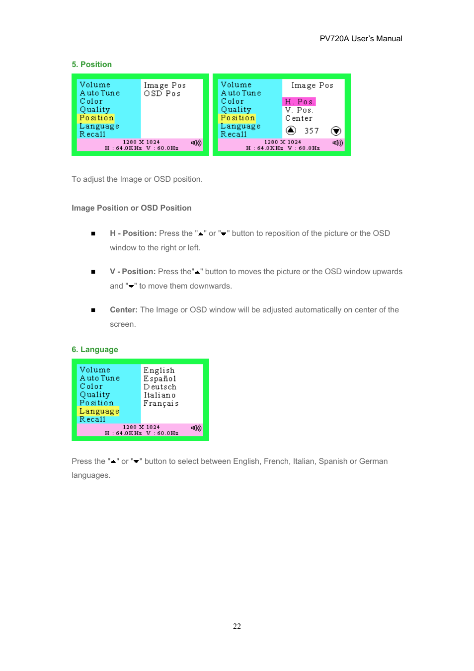 CTX PV720A User Manual | Page 22 / 32