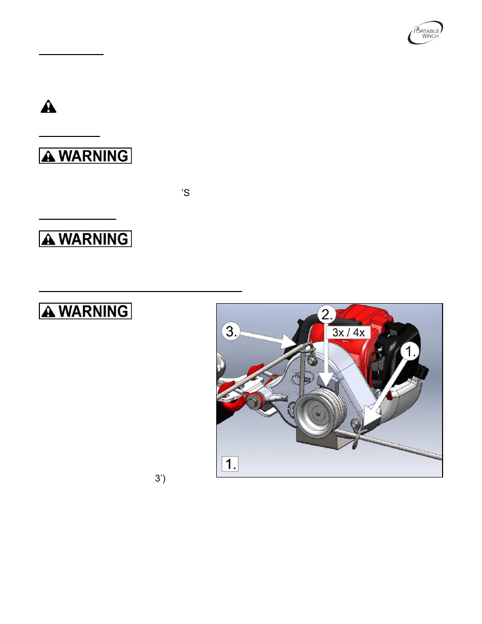 Portable Winch Gas-powered portable capstan winch PCW3000 User Manual | Page 14 / 22