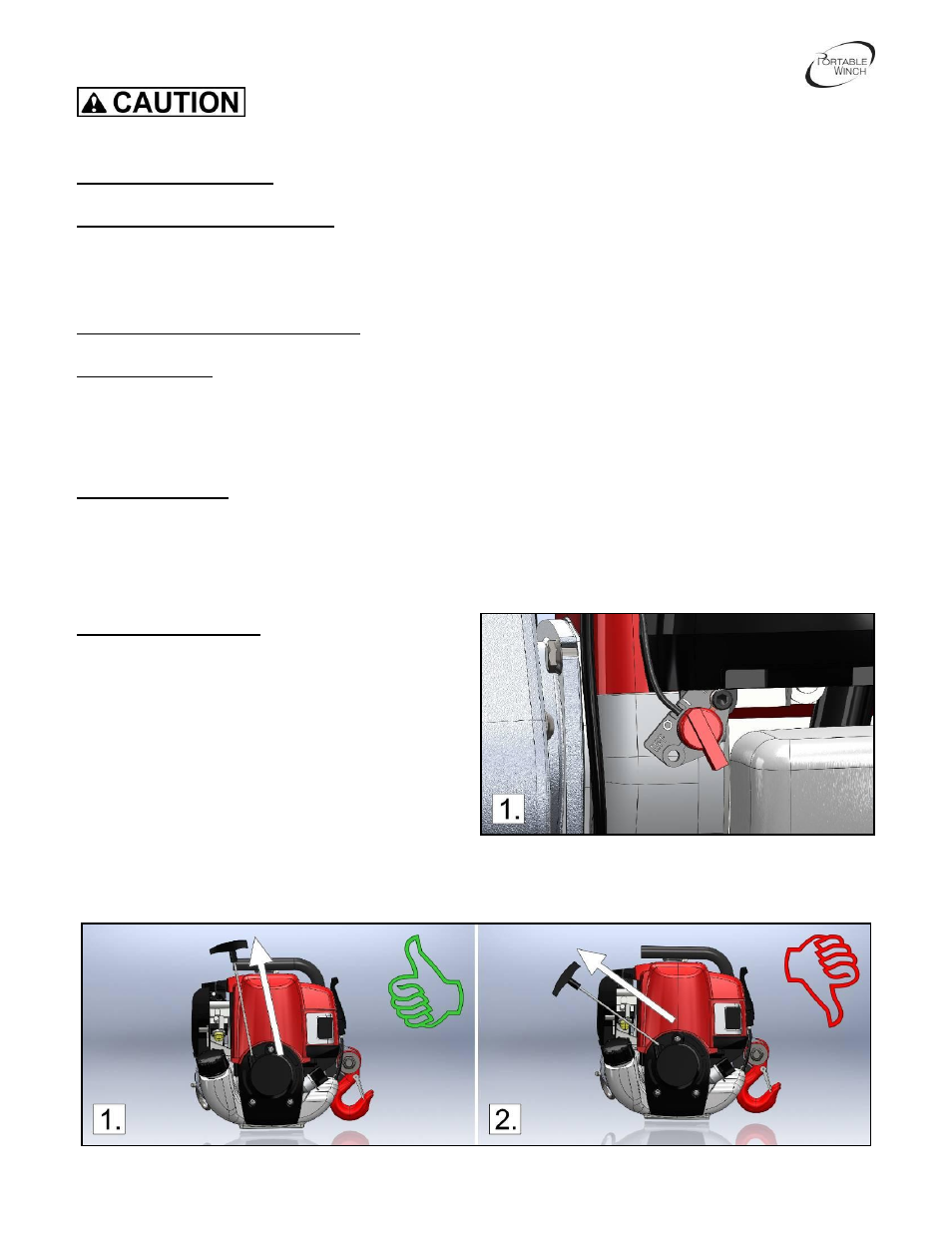 0 before first use | Portable Winch Gas-powered portable capstan winch PCW3000 User Manual | Page 5 / 22