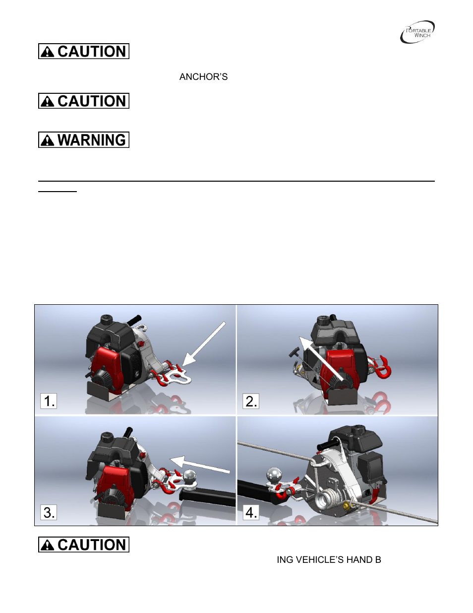 Portable Winch High Speed gas-powered pulling winch PCW5000-HS User Manual | Page 10 / 24