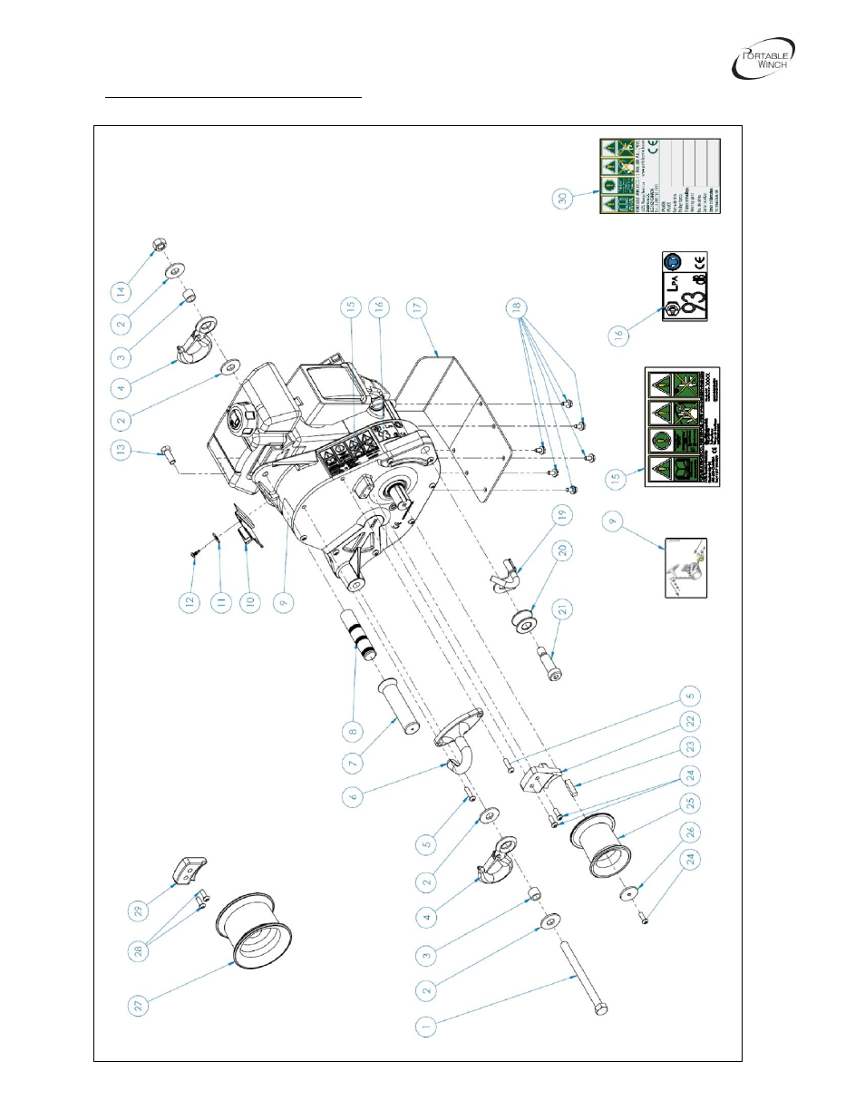 Portable Winch High Speed gas-powered pulling winch PCW5000-HS User Manual | Page 22 / 24