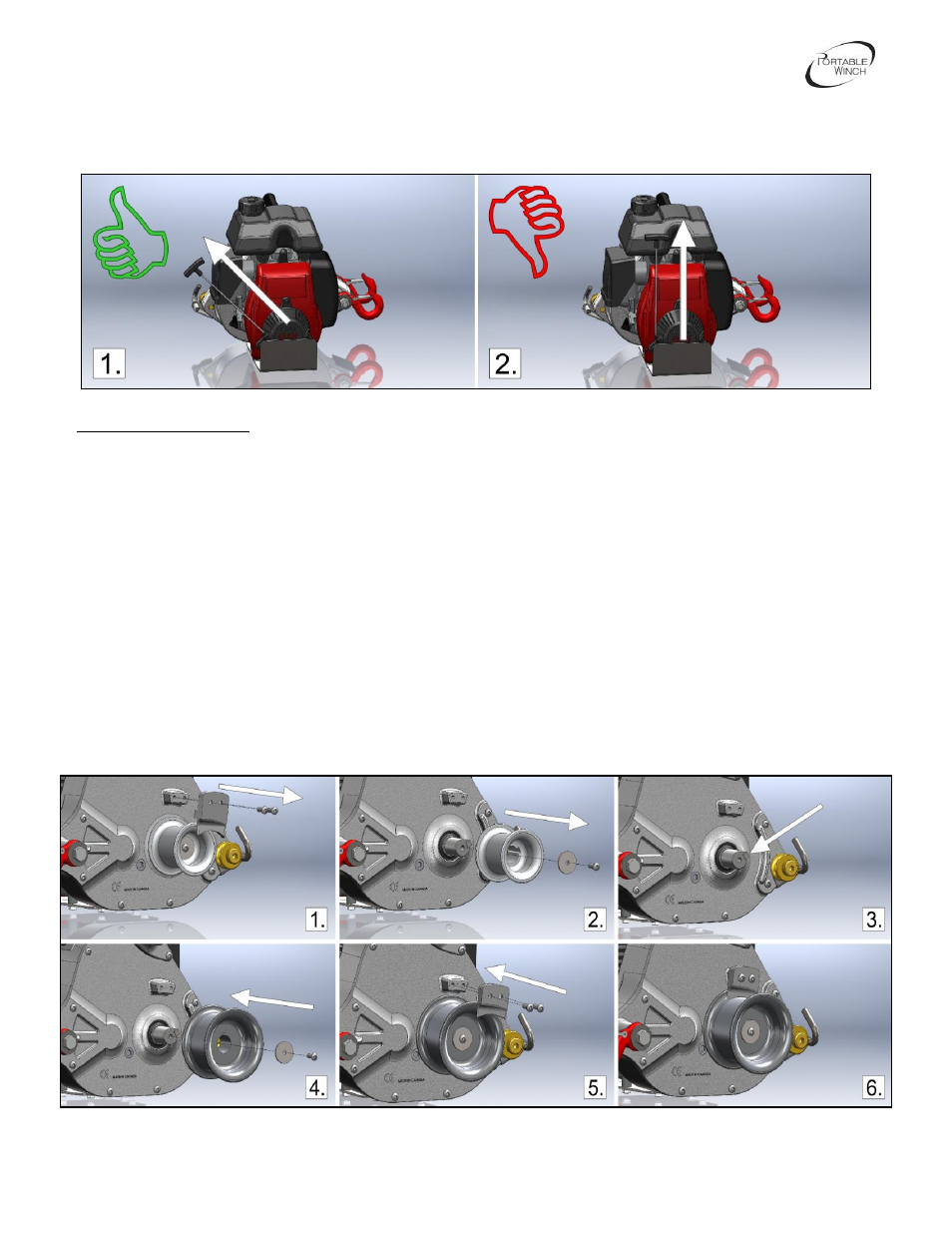 Portable Winch High Speed gas-powered pulling winch PCW5000-HS User Manual | Page 6 / 24